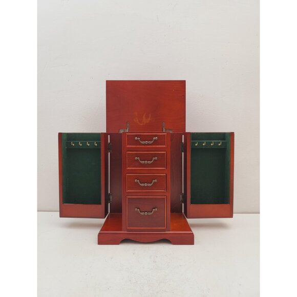 Vintage Gunther Mele 1970's wooden jewelry box. Jewellery with drawers . Vintage - Picture 6 of 10